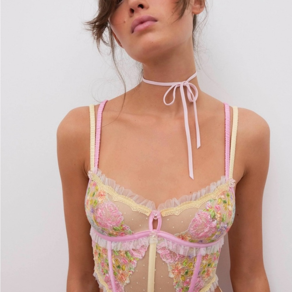 FOR LOVE & LEMONS Floral Frenzy Bustier